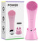 Facial Cleansing Brush, Ultrasonic Silicone Face Cleanser, 4 Function Modes, Rotating Magnetic Beads, Waterproof Rechargeable Portable Facial Brush
